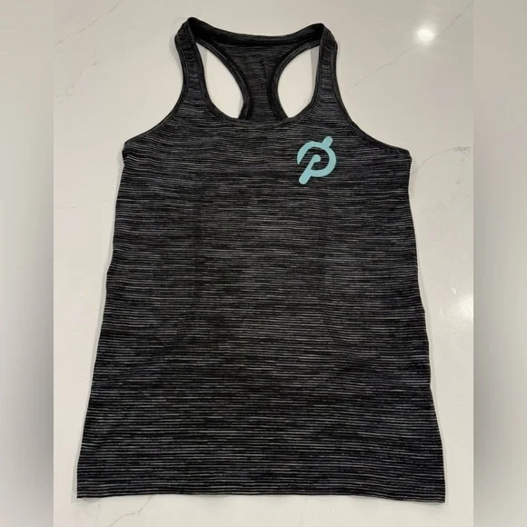 Lululemon Peloton Swiftly Speed Racerback Tank Heathered Black - Picture 2 of 10